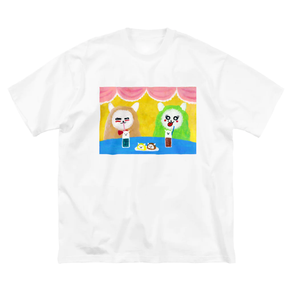 Watanabeのアルパカ×カフェ ビッグシルエットTシャツ