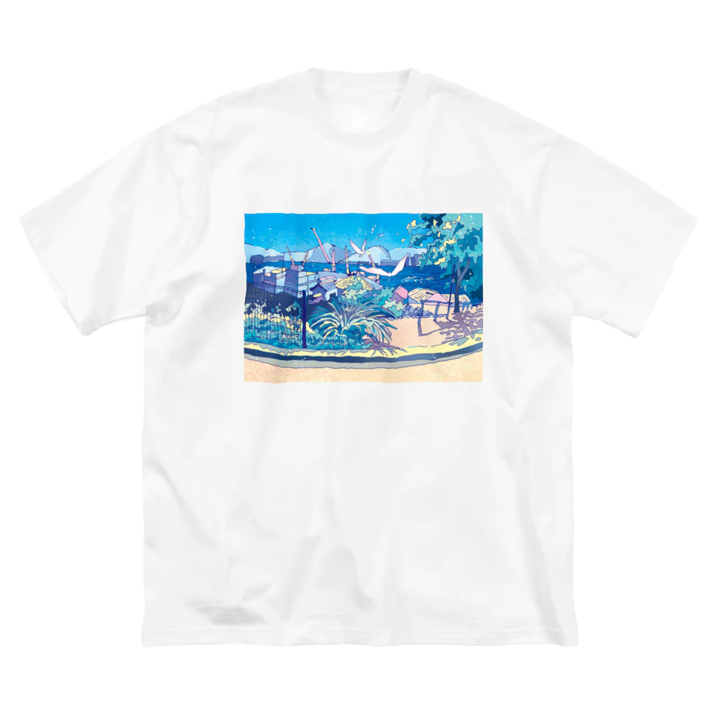 Saigetsuの【旅立ちの日】/長崎の風景 ビッグシルエットTシャツ