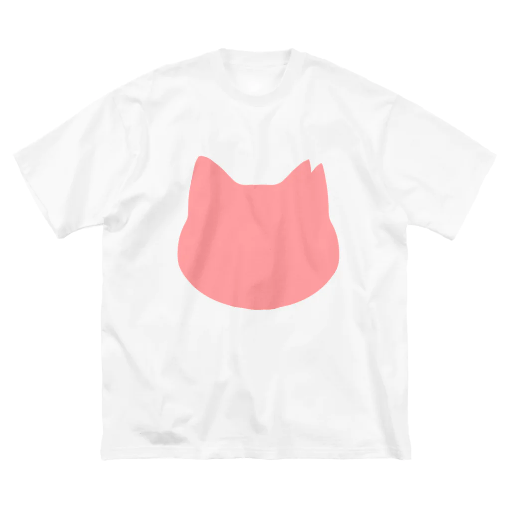 ichinoshopのさくら猫シルエット/ピンク ビッグシルエットTシャツ