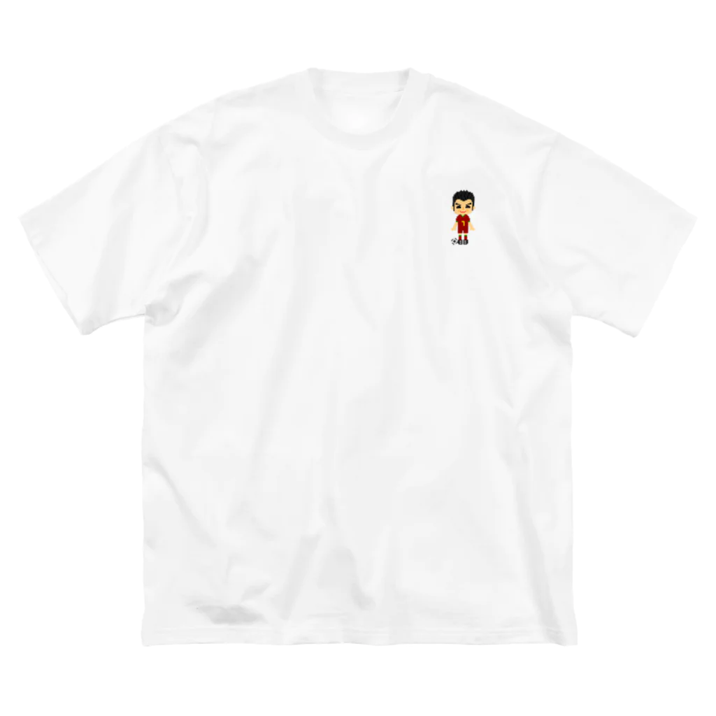 みっちの[ドット絵] サッカー選手 Vol.005 ビッグシルエットTシャツ