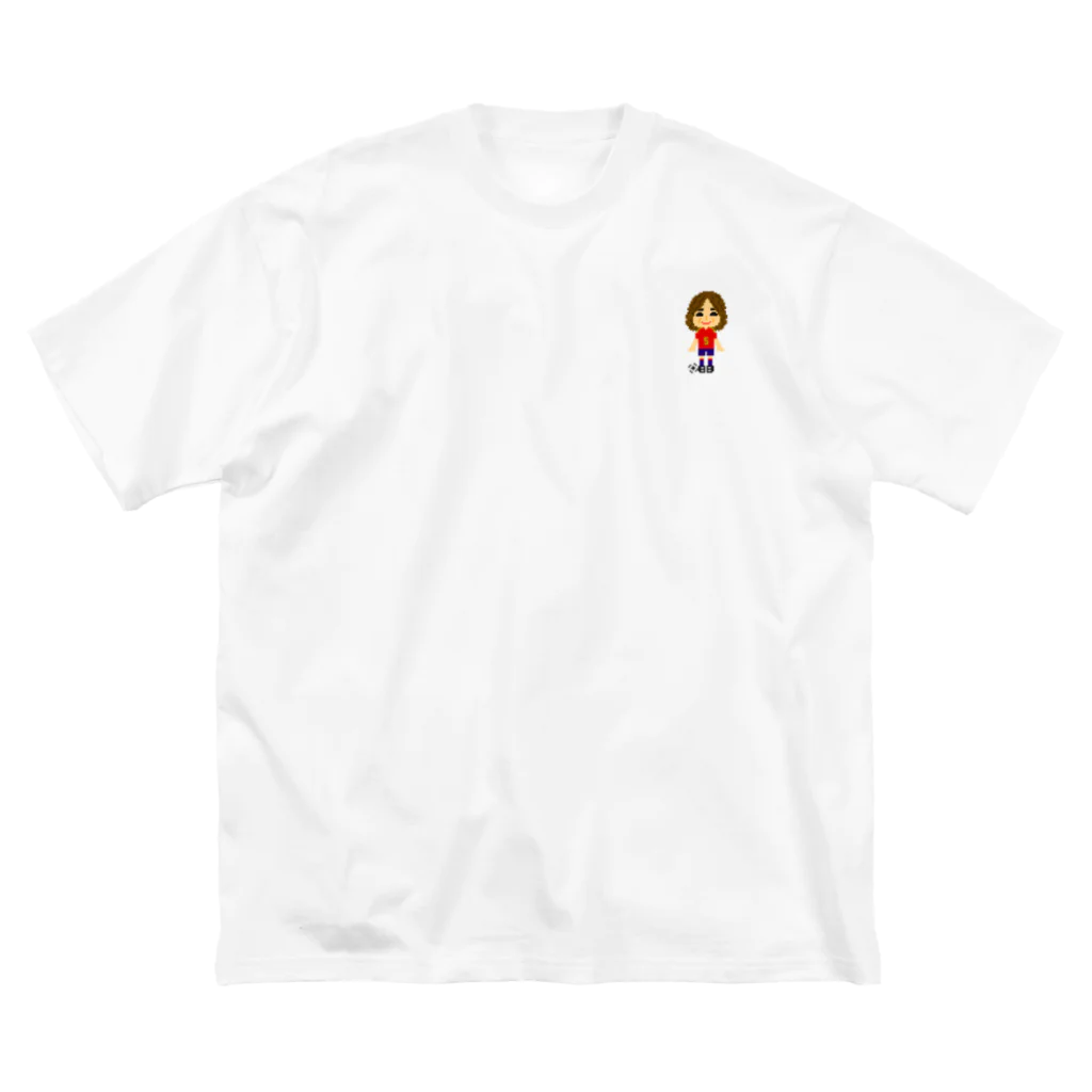 みっちの[ドット絵] サッカー選手 Vol.006 ビッグシルエットTシャツ