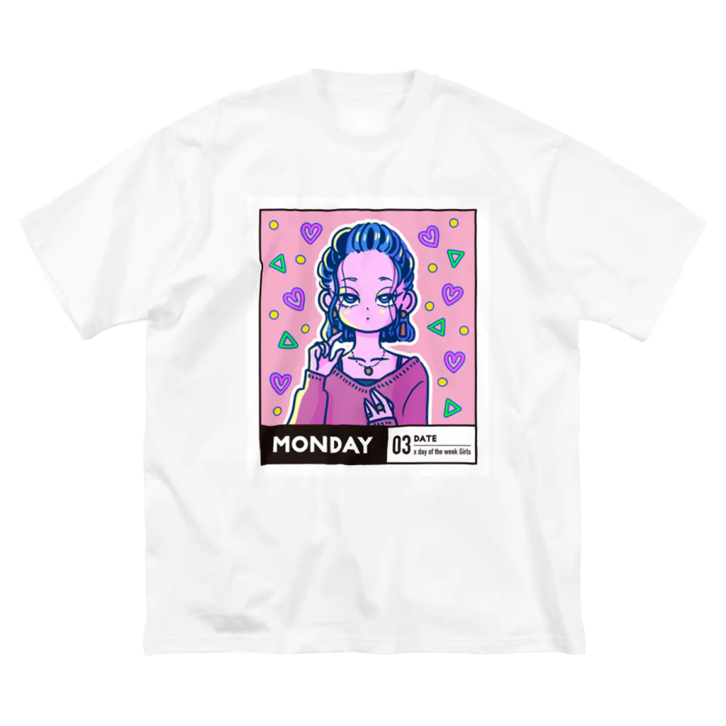 x曜日の彼女 の03-3-date-Wednesday ビッグシルエットTシャツ