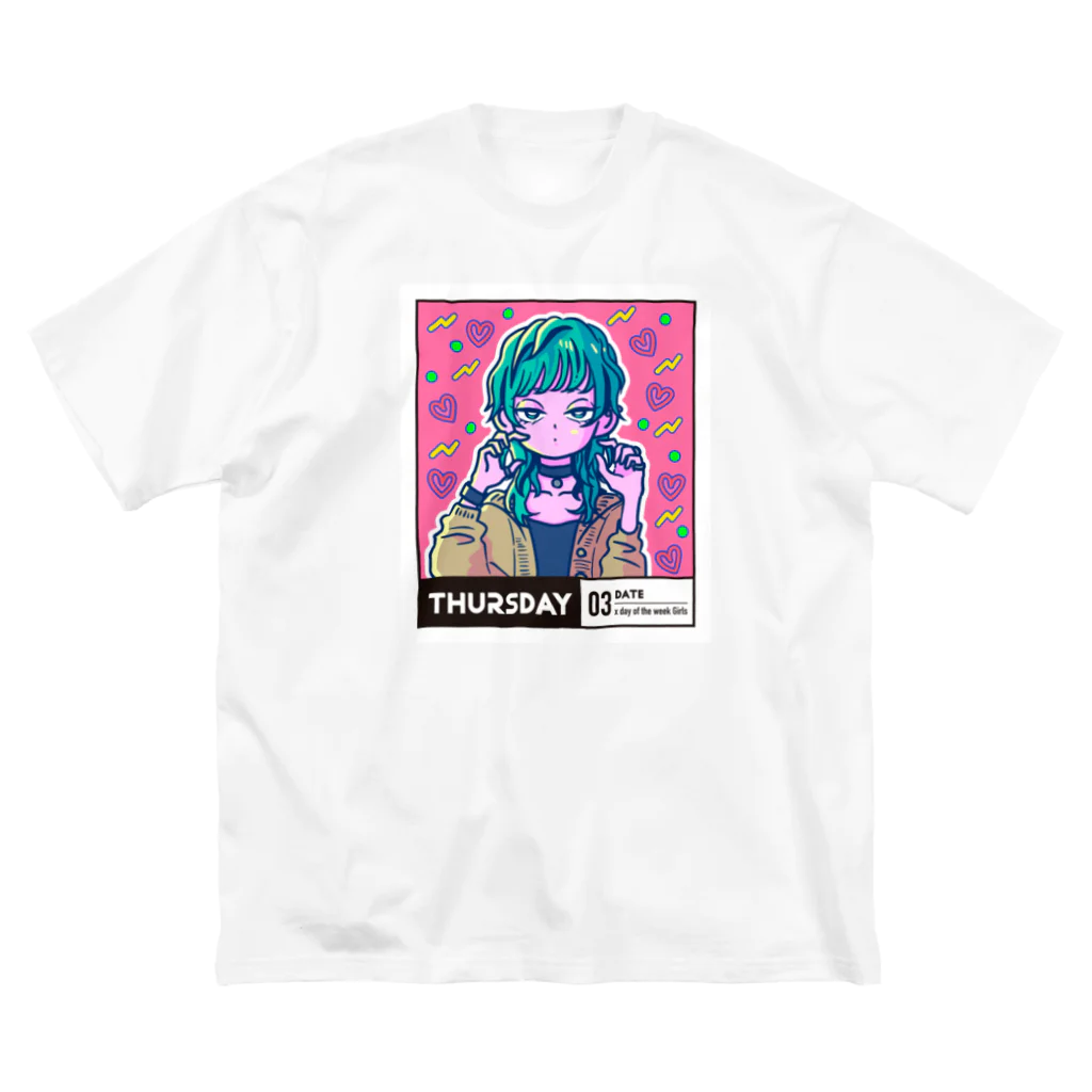 x曜日の彼女 の03-4-date-Thursday  ビッグシルエットTシャツ