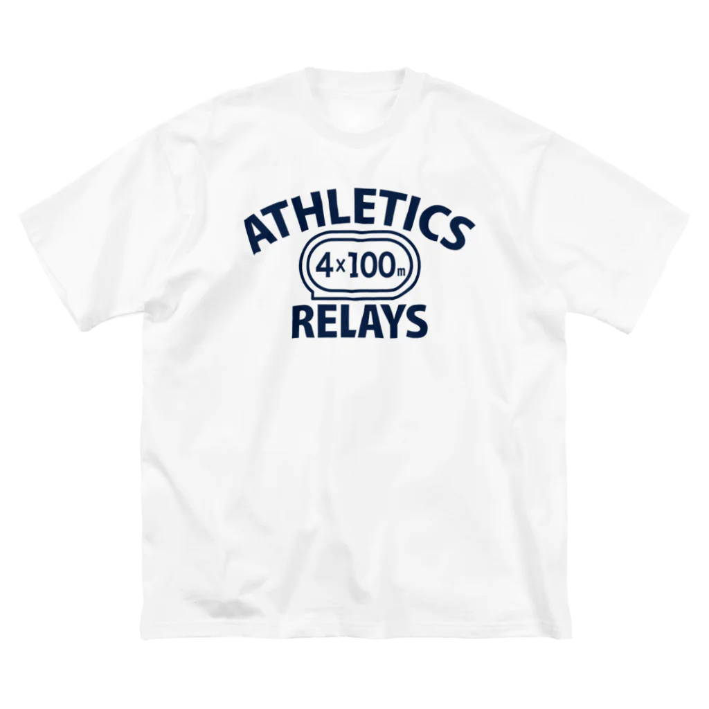 sports_tower スポーツタワーの4×100mリレー・リレー競走・400メートルリレー走・グッズ・オリジナル・デザイン・Tシャツ・陸上部・男子・女子・美男子・美女・かっこいい・かわいい・選手・400mR・4継・四継・よんけい・入賞・応援 Big T-Shirt