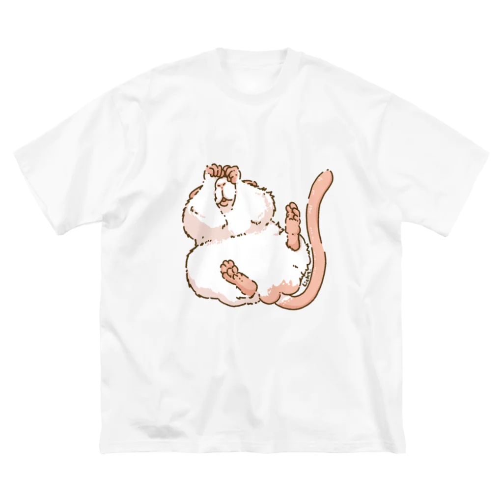 Lichtmuhleのあおむけラットちゃん01 ビッグシルエットTシャツ