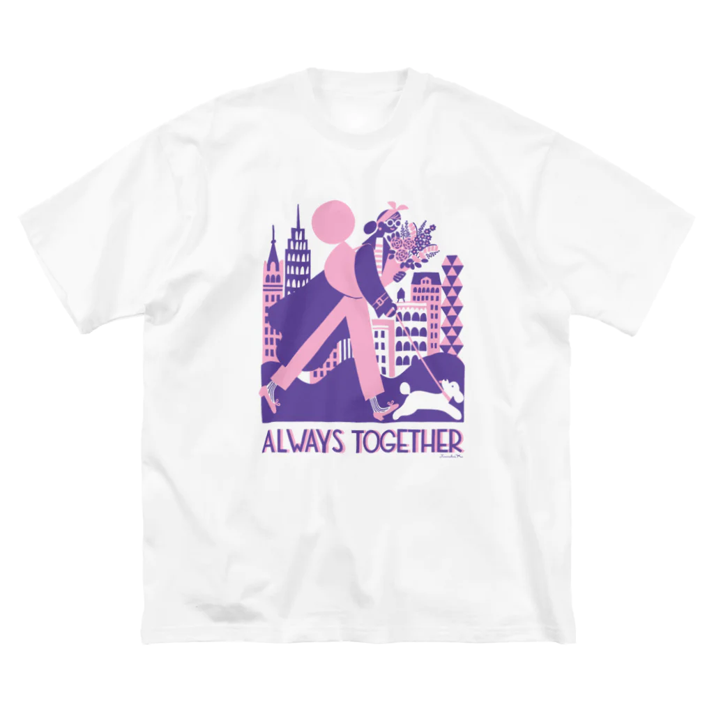 岸 潤一 / イラストレーターのALWAYS TOGETHER ビッグシルエットTシャツ