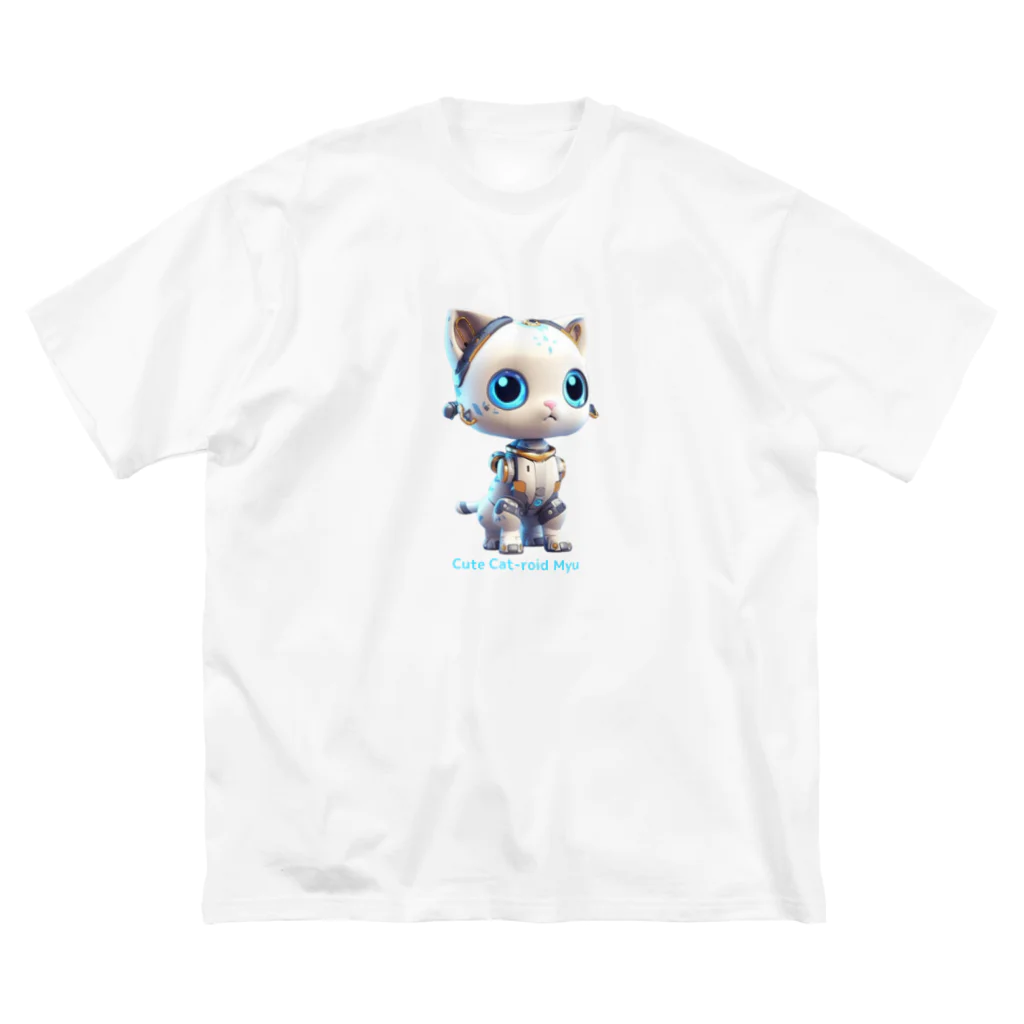 Connect Happiness DesignのCute Cat-roid Myu　 ビッグシルエットTシャツ