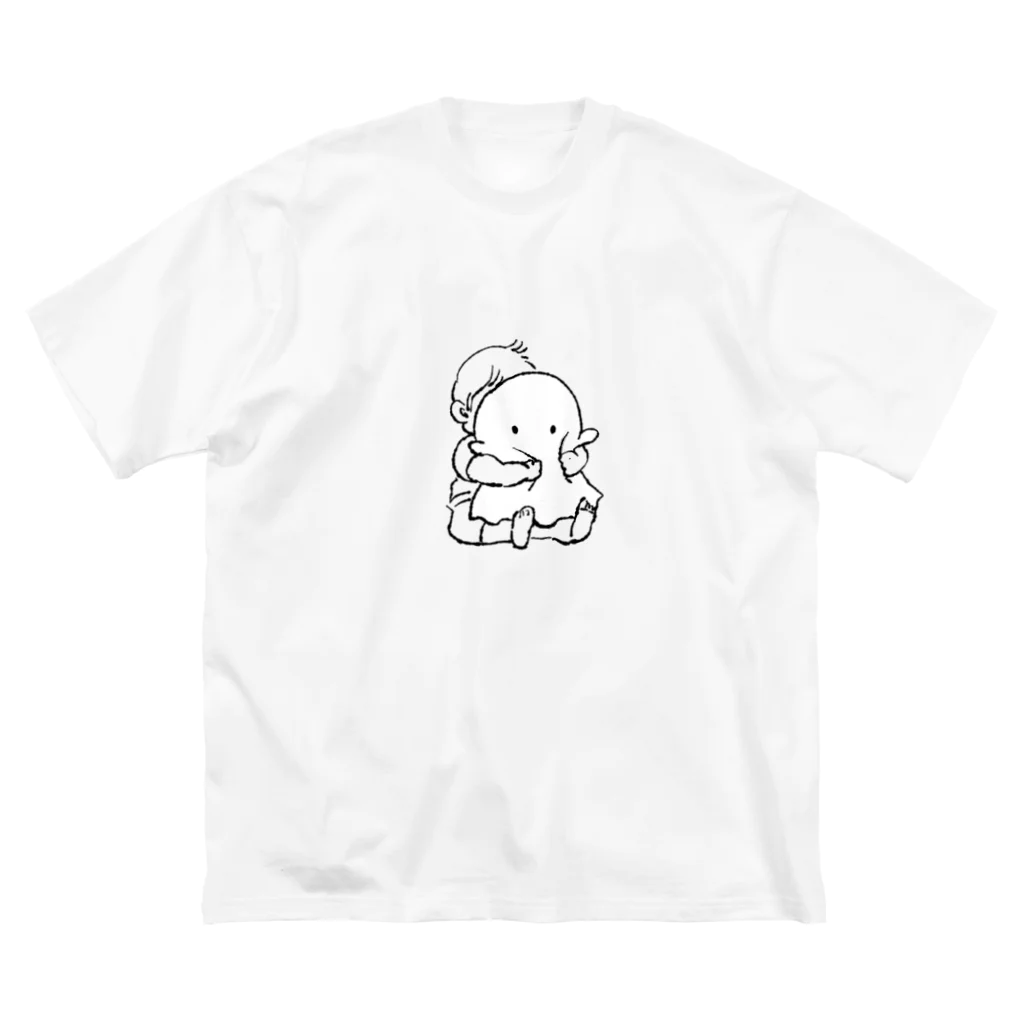 渡邊 春菜のおばけちゃんハグする赤ちゃん ビッグシルエットTシャツ