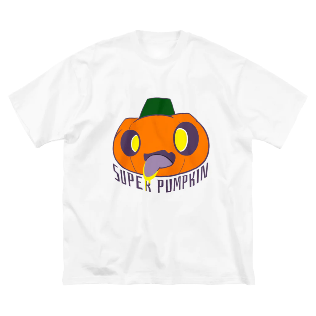 SUPER_PUMPKINのSUPER PUMPKIN 紫ふち ビッグシルエットTシャツ