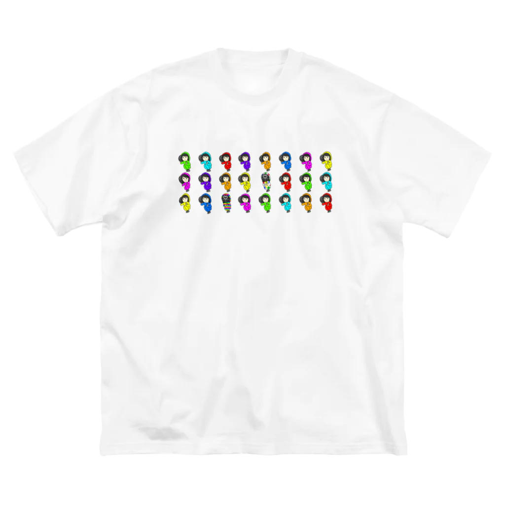 yomi0408のカラフルゲームガール ビッグシルエットTシャツ