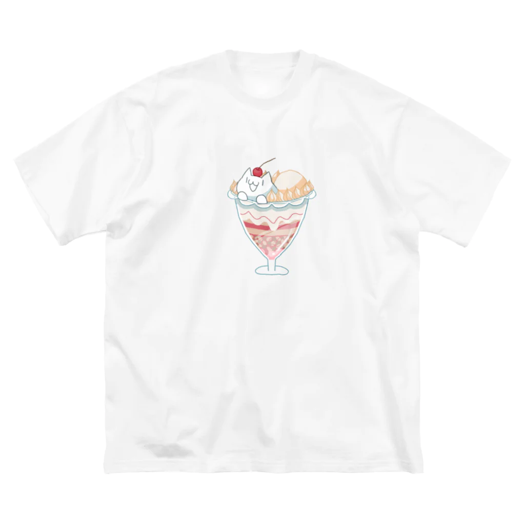 ねこさかな通信　SUZURI支部のねこさかなパフェ Big T-Shirt