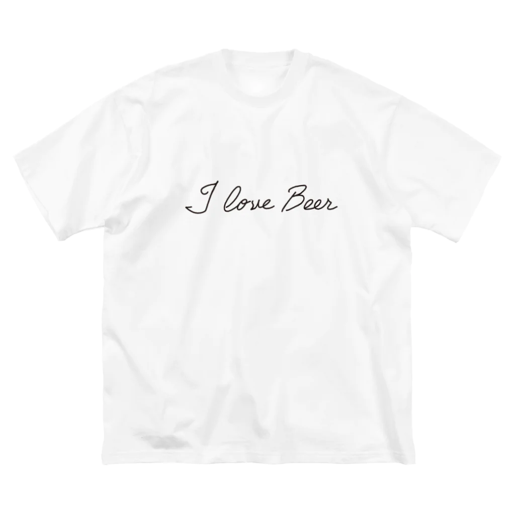 BEER color 7：3のI love Beer Big T-Shirt