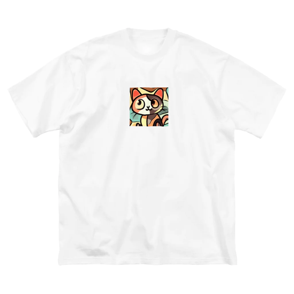 T2 Mysterious Painter's ShopのMysterious Cat ビッグシルエットTシャツ