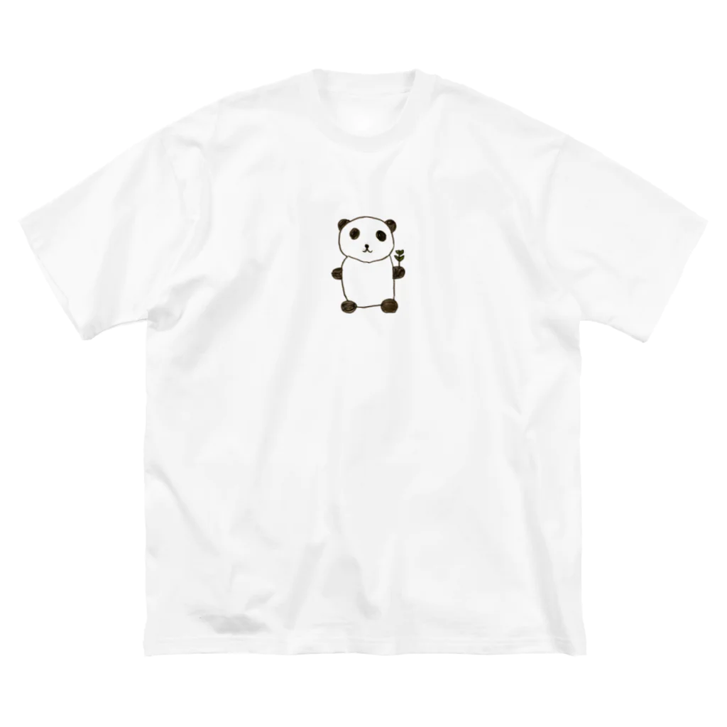 蝶子さんちの王子様のレッツアドベンチャーパンダ ビッグシルエットTシャツ