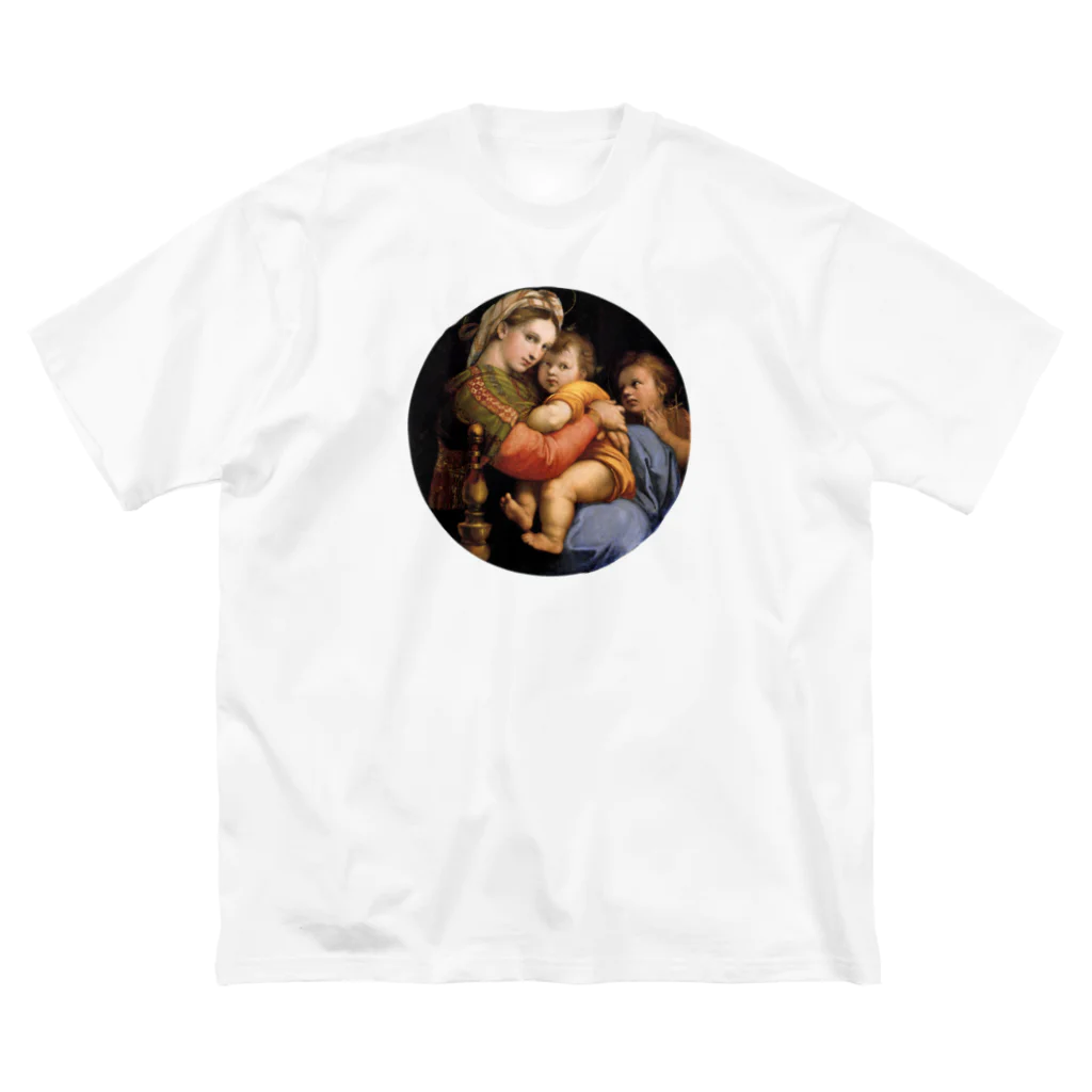 世界美術商店の小椅子の聖母 / Madonna della seggiola ビッグシルエットTシャツ