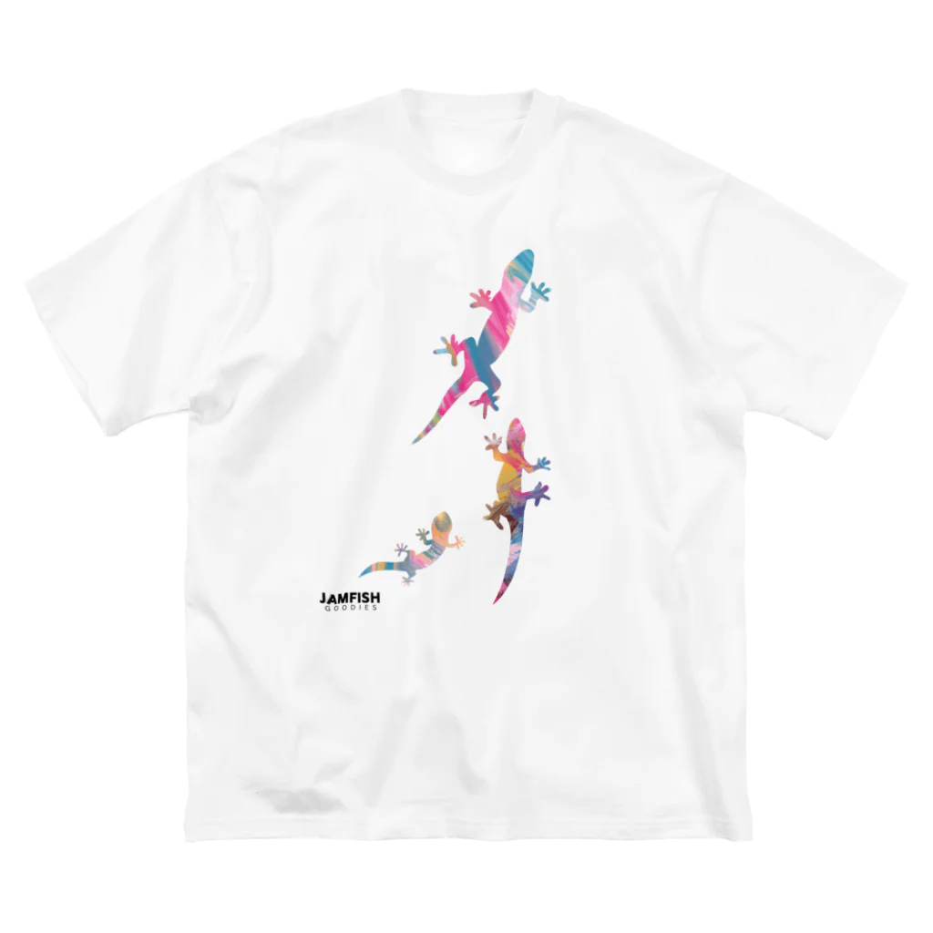 jamfish_goodiesのCOLORトカゲFAMILY Big T-Shirt