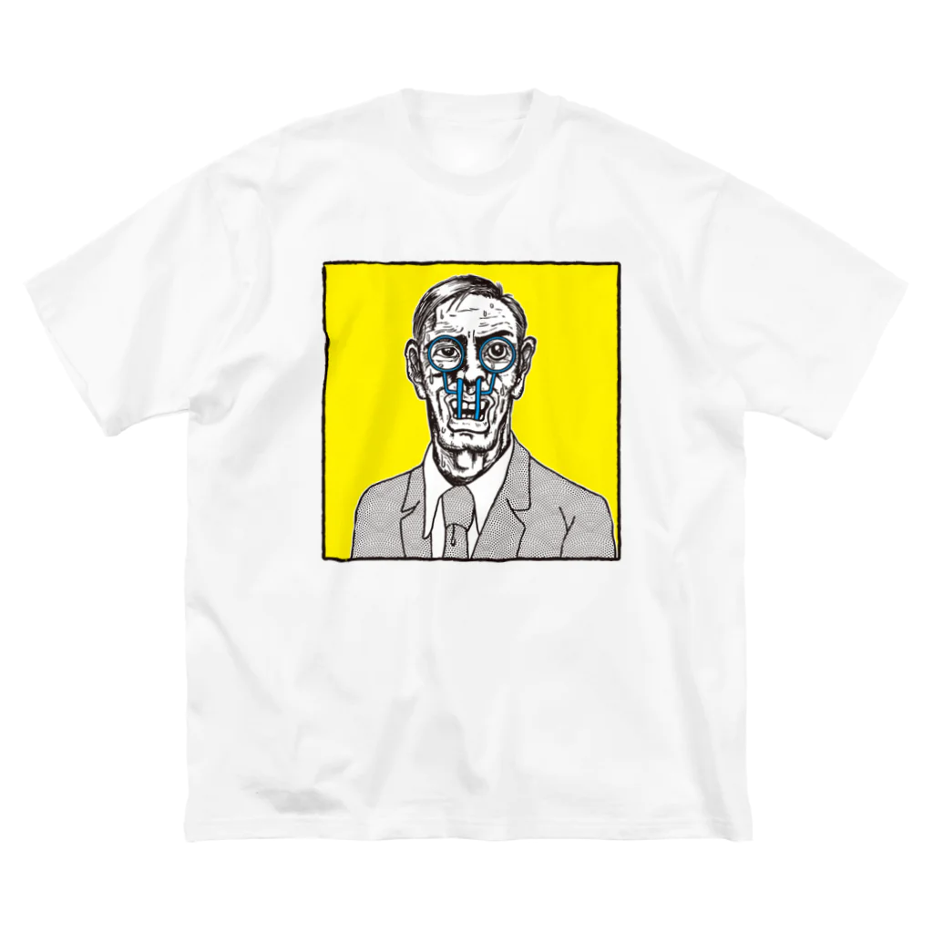 北風のゼリーのおじさんのメガネ革命（カラー）2 ビッグシルエットTシャツ
