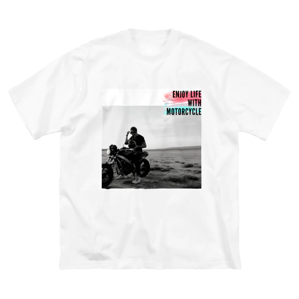 nijiiro-kujiraのバイクライフを楽しむシリーズ ビッグシルエットTシャツ