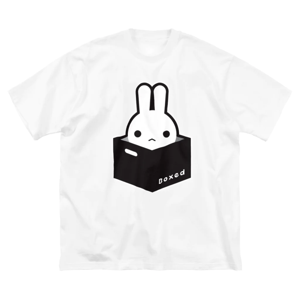 ツギハギ ニクの【Boxed * Rabbit】白Ver ビッグシルエットTシャツ