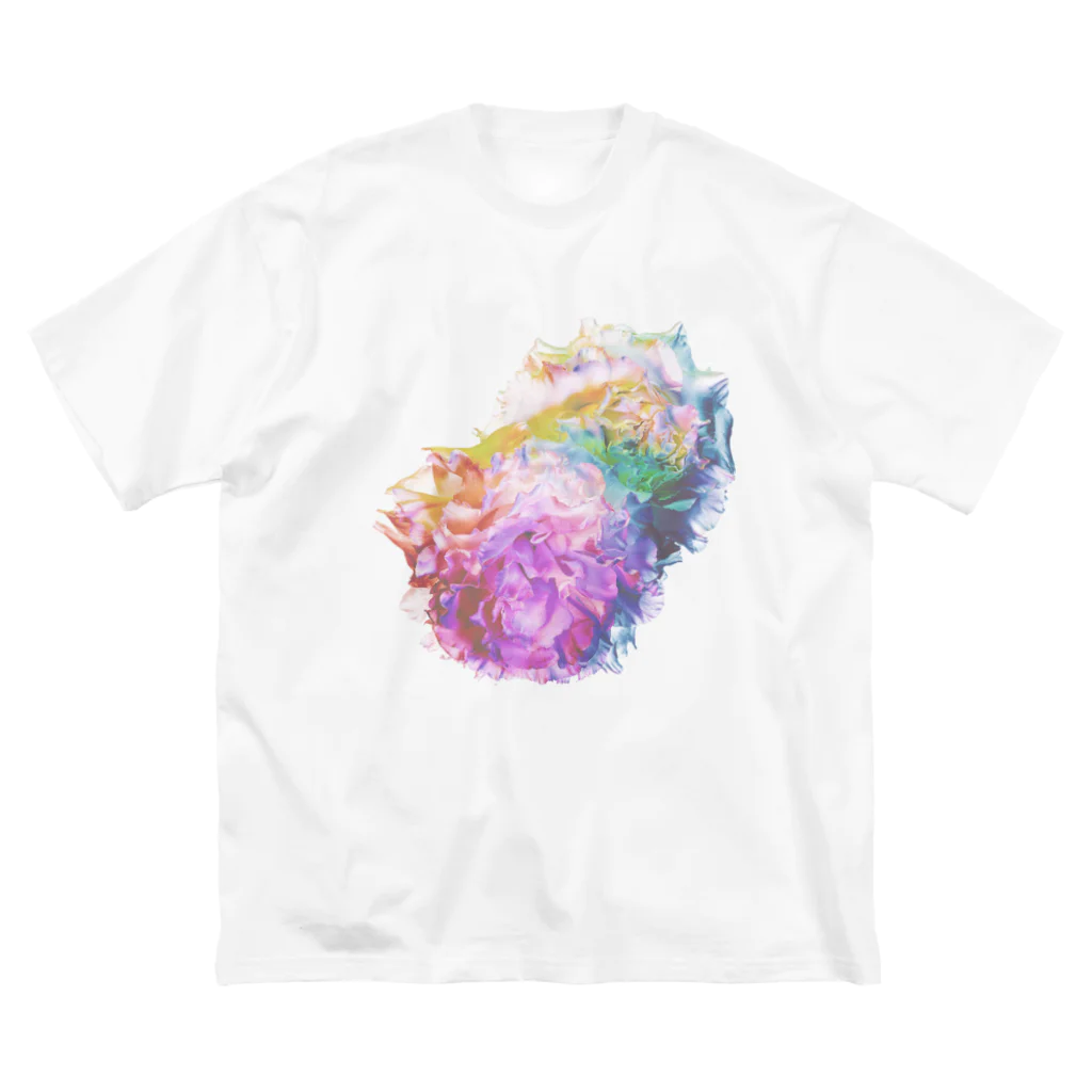 K_flowerのRainbow Carnation ビッグシルエットTシャツ