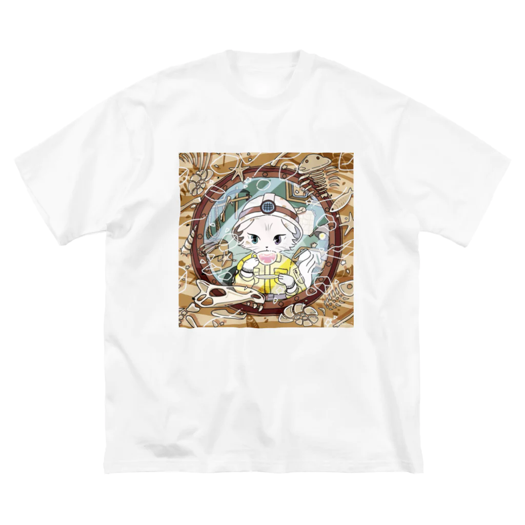 puni_catsのぷにキャット【地層】 ビッグシルエットTシャツ