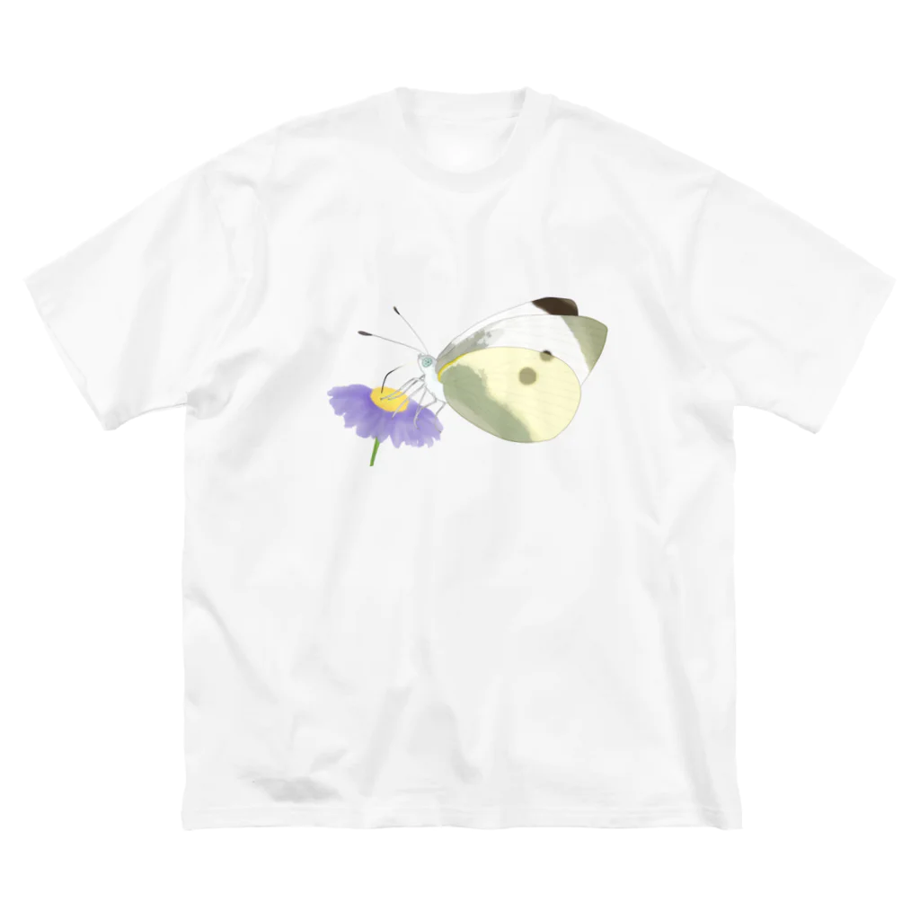 ぷにっと！パピなみ【公式】のモンシロチョウ(せいちゅう) ビッグシルエットTシャツ