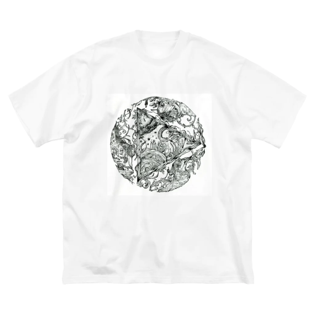 きのこのおうちのTripled　ビジュアルイラスト ビッグシルエットTシャツ