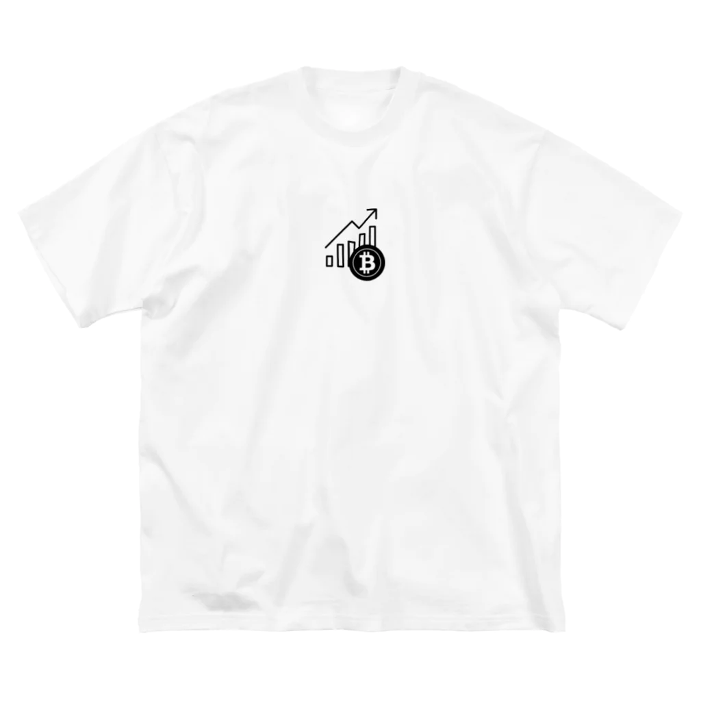 仮想通貨グッズショップの急上昇ビットコインシリーズVer.2（黒ロゴ） ビッグシルエットTシャツ