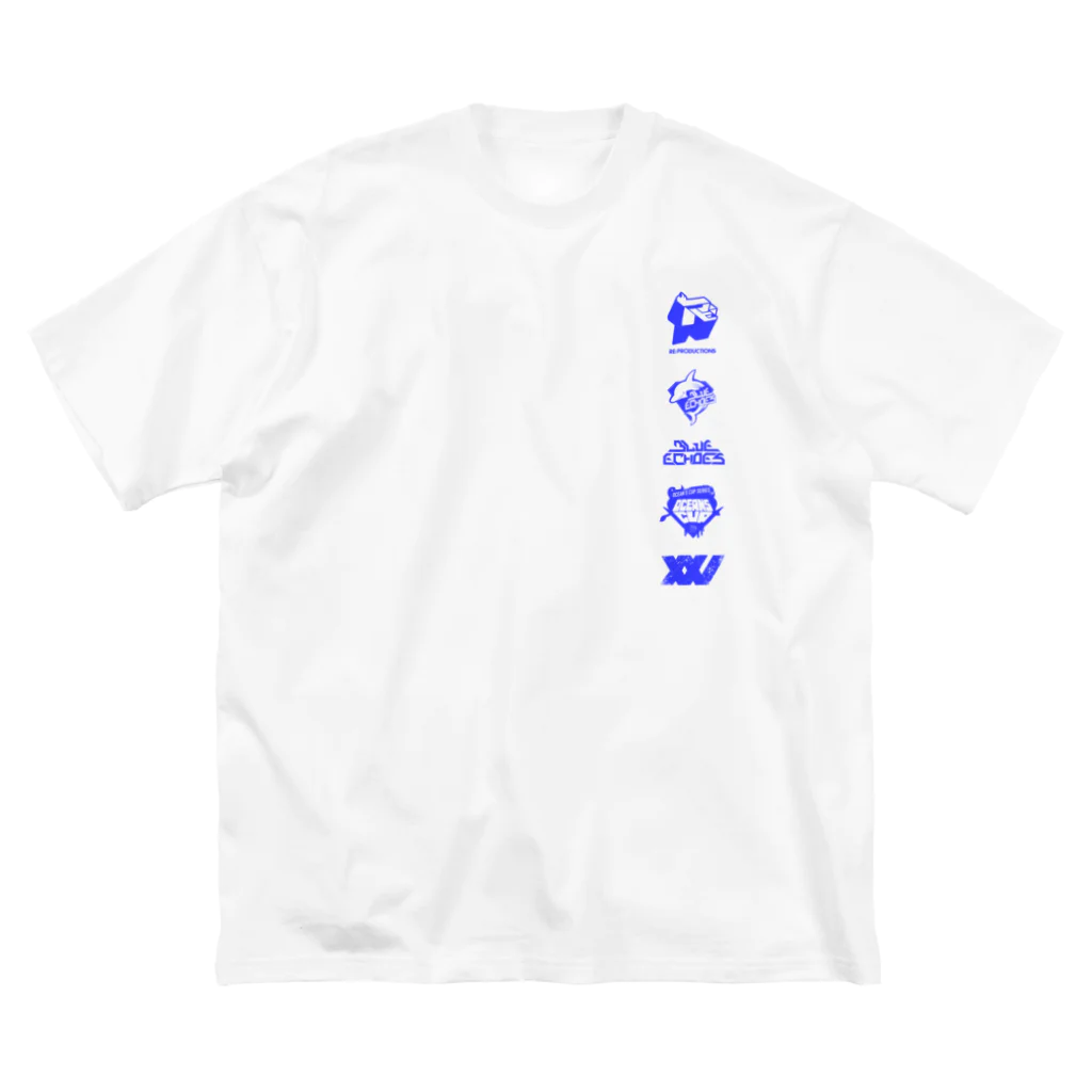 熊谷ゆ〜ほ_デザイングッズのRE:PRODUCTIONS LOGOs BLUE ビッグシルエットTシャツ