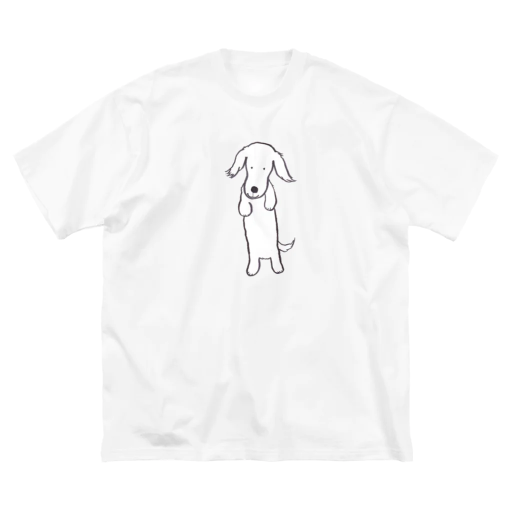 paritoraのミニチュアダックスのハニ君立ち姿モノクロ Big T-Shirt