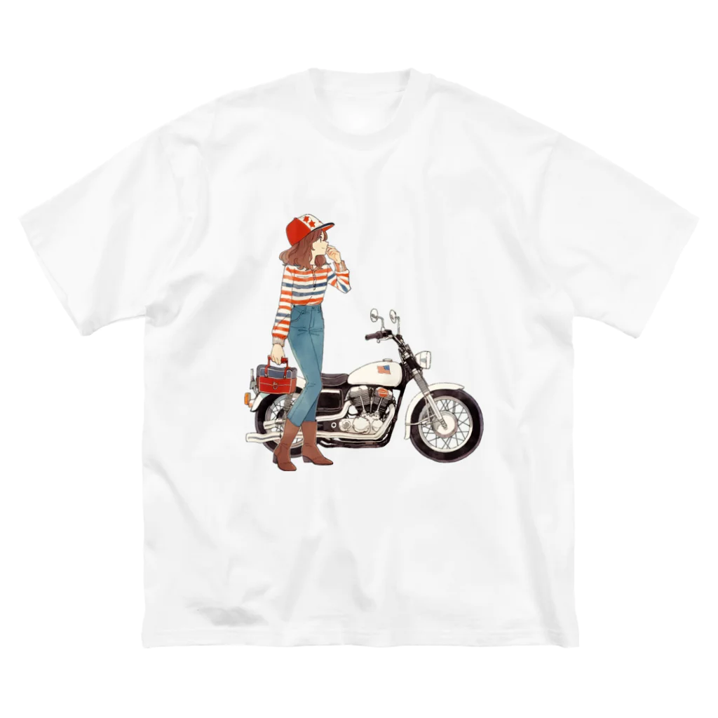 桜音ことこ企画のお気に入りのバイク ビッグシルエットTシャツ
