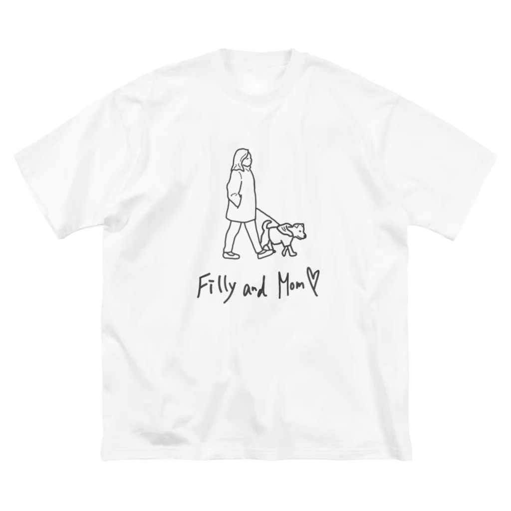 はじ まのフィリーとママ ビッグシルエットTシャツ