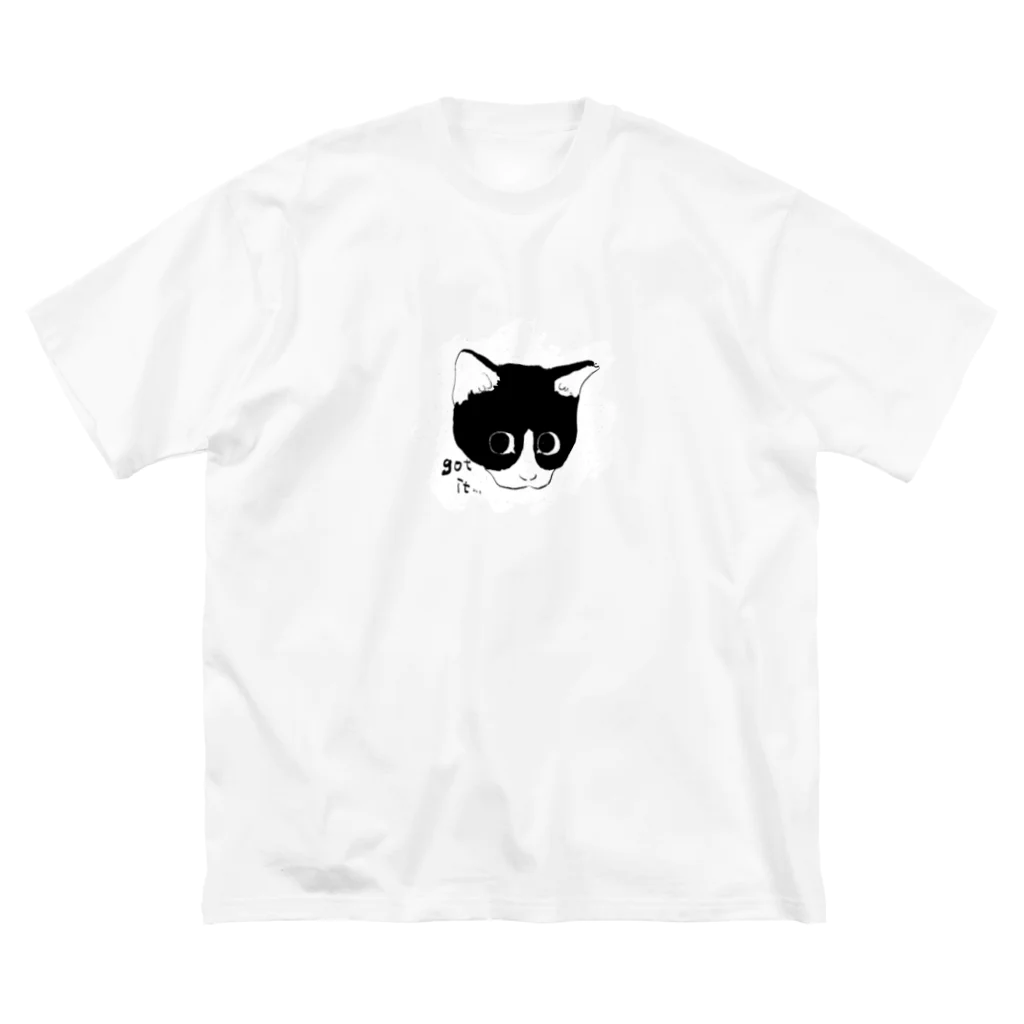 Kamisatoのなるほど猫　got it cat ビッグシルエットTシャツ