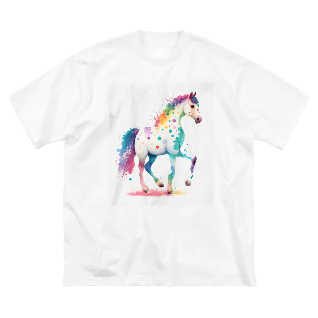 でぃーぷのColorful Horse ビッグシルエットTシャツ