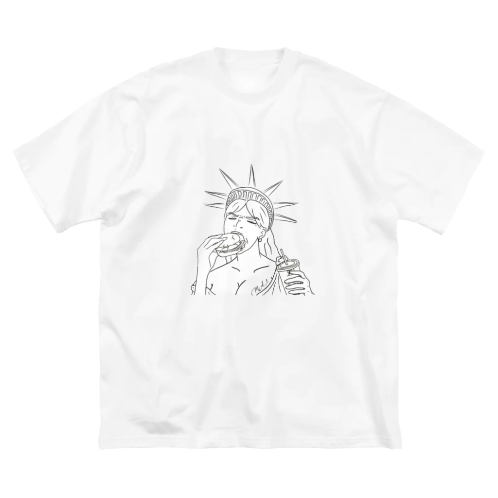 M.aphのMA-1 Statue of Liberty Big T-Shirt