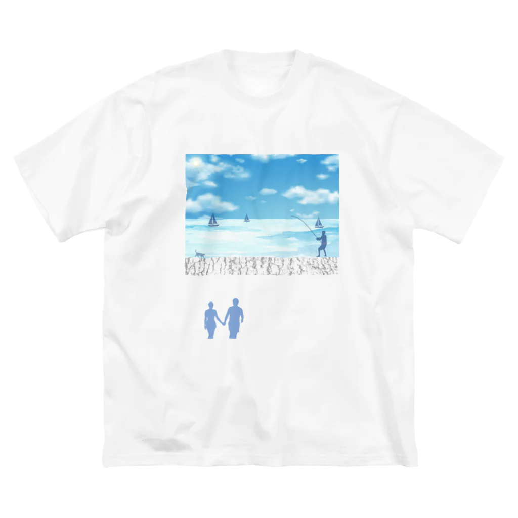 Sky00の日本の夏の風景 ビッグシルエットTシャツ