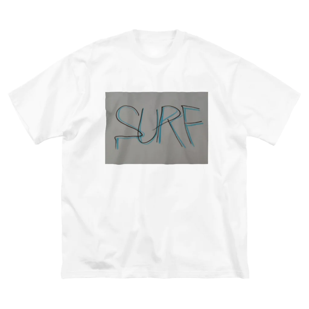 SURF810のSURF 文字(青影) ビッグシルエットTシャツ