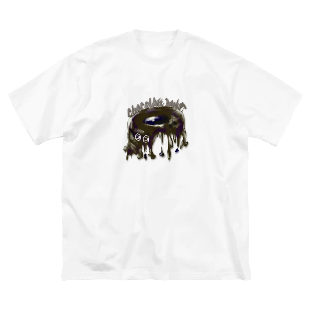 とーる 🇯🇵akabeco/animals/graffitiのカバード　チョコレートドーナツ ビッグシルエットTシャツ