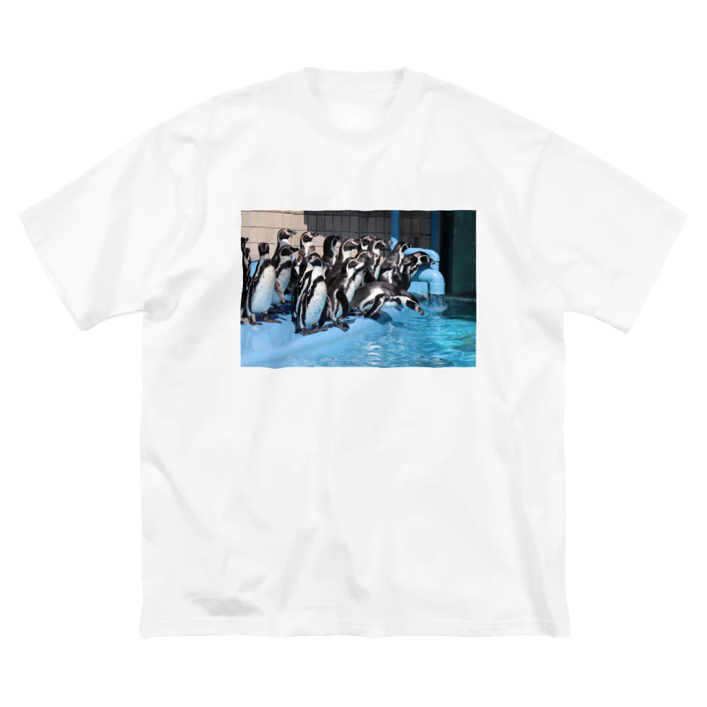 hanacoの水族館のペンギン ビッグシルエットTシャツ