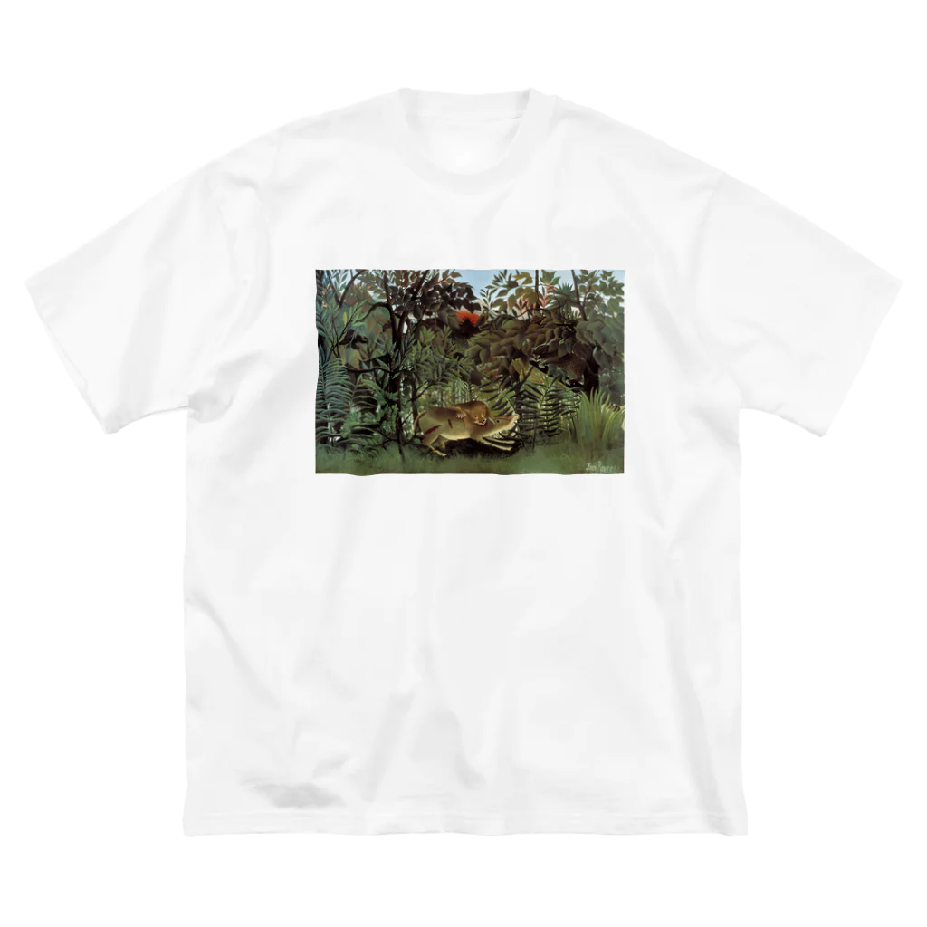 世界美術商店の飢えたライオン / The Hungry Lion Throws Itself on the Antelope Big T-Shirt