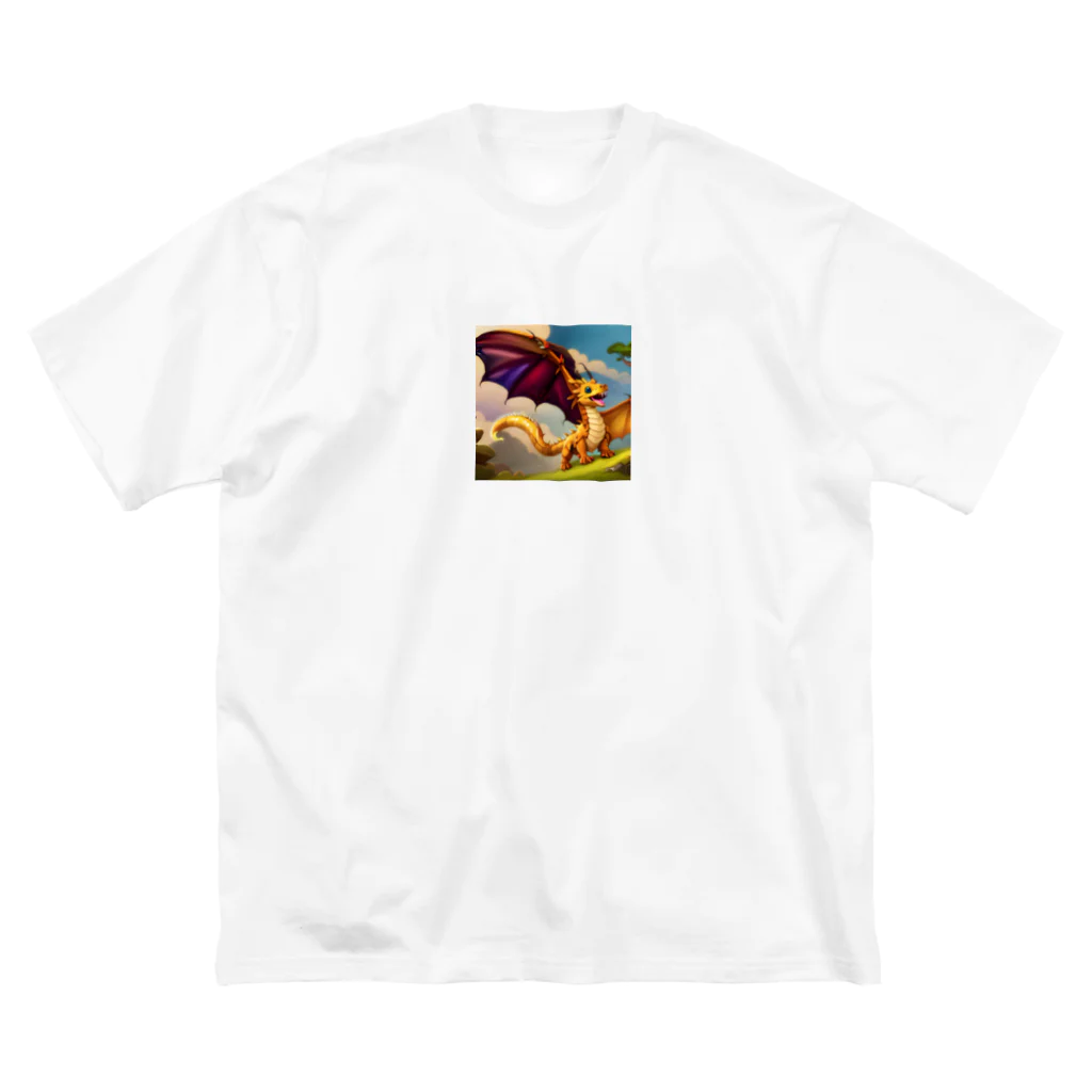 幸せアートワールドの可愛い龍のイラストグッズ Big T-Shirt