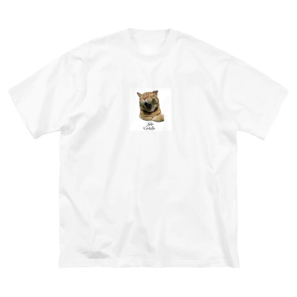 kikaku の猫ごじら ビッグシルエットTシャツ