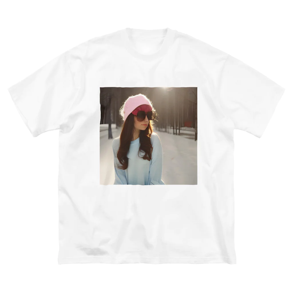 yuuki_cccの冬の彼女風 ビッグシルエットTシャツ