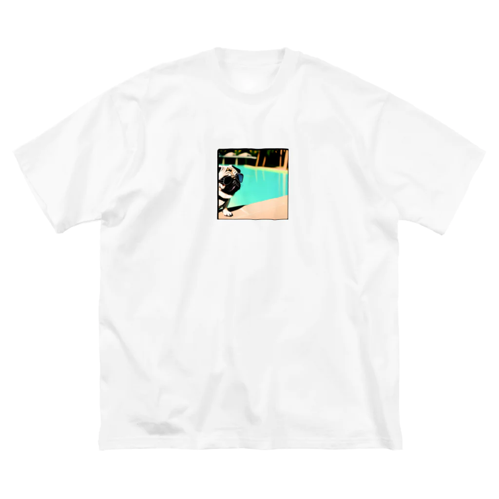 パグ男くんの休日のパグ男 ビッグシルエットTシャツ