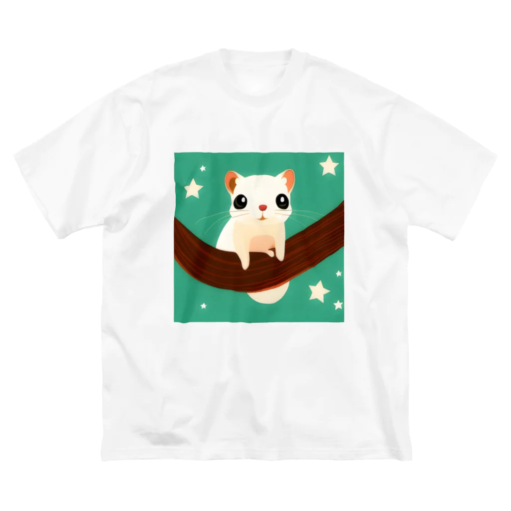 SHININGのモモンガの可愛いイラストグッズ ビッグシルエットTシャツ