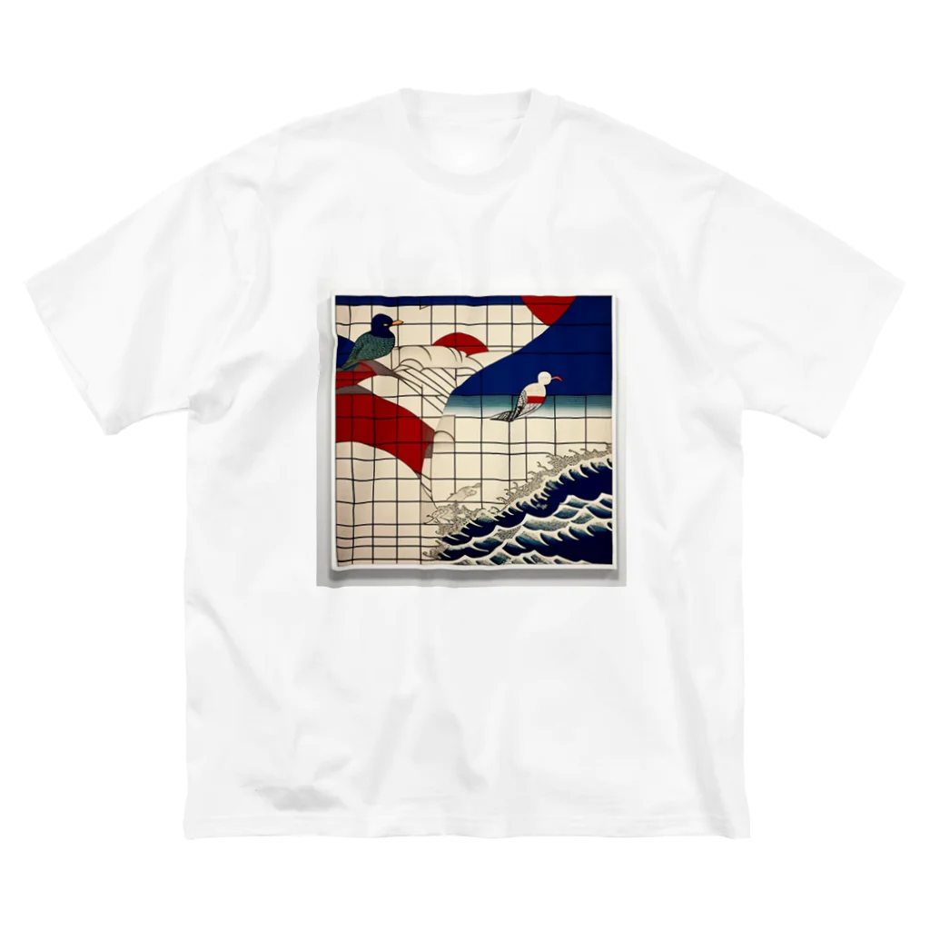 kota.の海と鳥 ビッグシルエットTシャツ