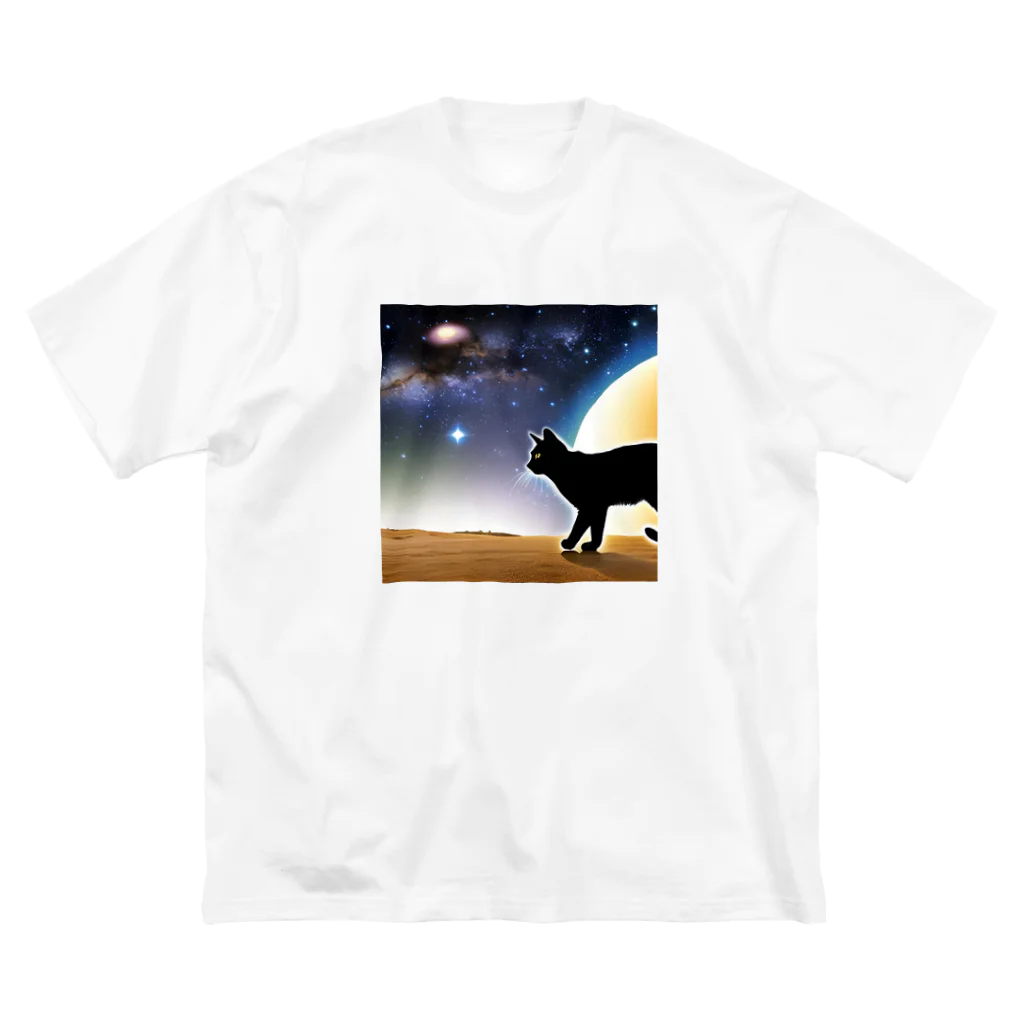 genki-cyatoの火星猫 ビッグシルエットTシャツ