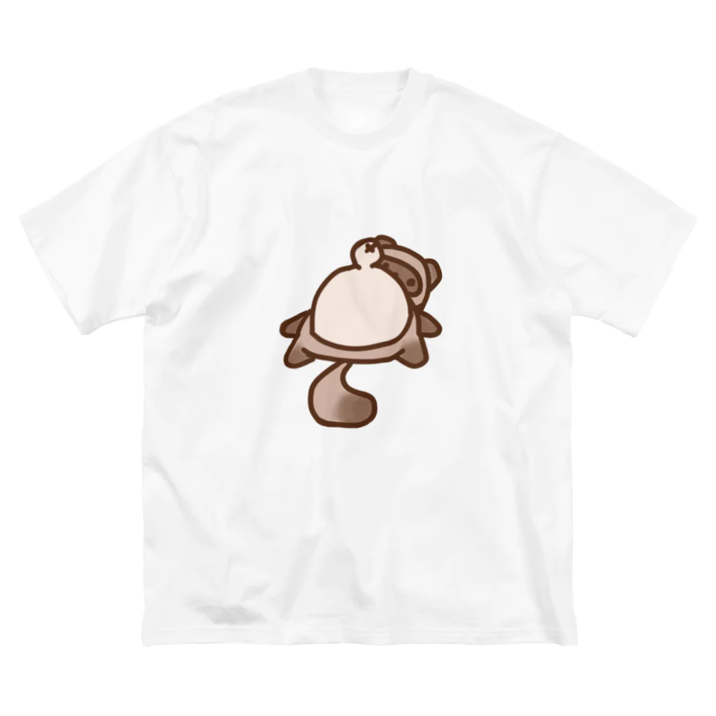 みょんの怠惰を極めたるタヌキくん ビッグシルエットTシャツ