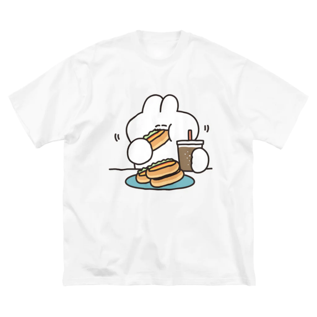 ナポリのSUZURIのホットドックとうさちゃん Big T-Shirt