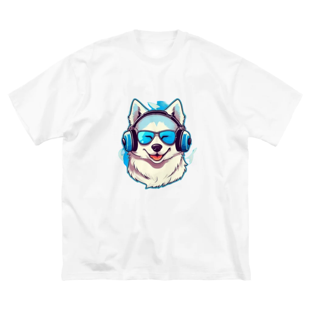 dogsdream8246の夏楽ハスキー ビッグシルエットTシャツ